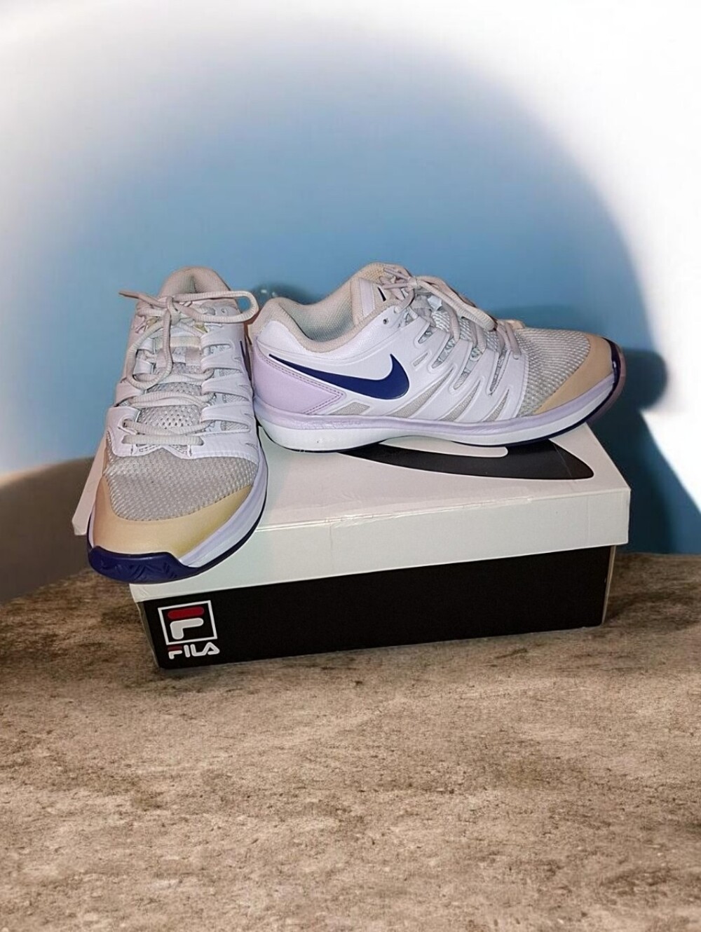 Nike Women’s Court Air Zoom Prestige Low Top Lace Up Sneakers Purple AA8024-503